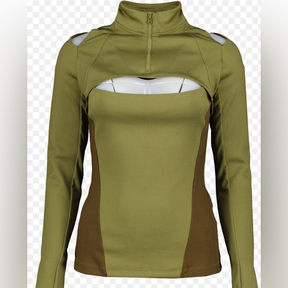 NWT Jordan Cut Out Half Zip top